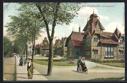 AK Bad Oeynhausen, Badehaus II, Strassenpartie