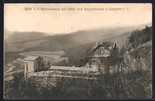 AK Eppstein / Taunus, Martinswand, Blick auf Hotel & Kaisertempel