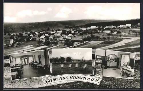 AK Hausen / Höhe, Gasthaus und Pension Deutsches Haus, Innenansichten