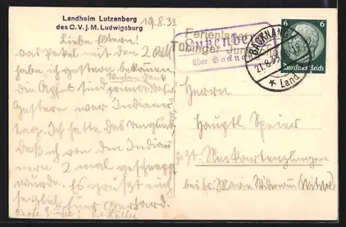 AK Althütte / Rems, Landheim Lutzenberg des CVJM Ludwigsburg