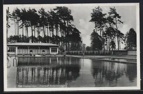 AK Bad Lippspringe, Blick ins Thermal-Schwimmbad