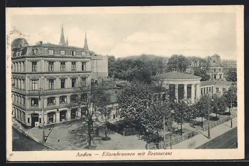 AK Aachen, Elisenbrunnen mit Restaurant