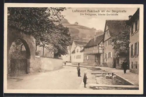 AK Auerbach a/Bergstrasse, die Bachgasse