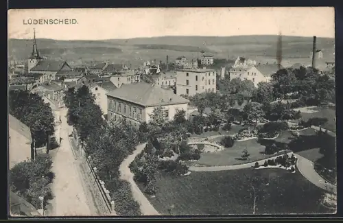 AK Lüdenscheid, Ortsansicht aus der Vogelschau