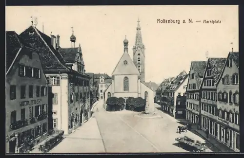 AK Rottenburg a. N., Marktplatz