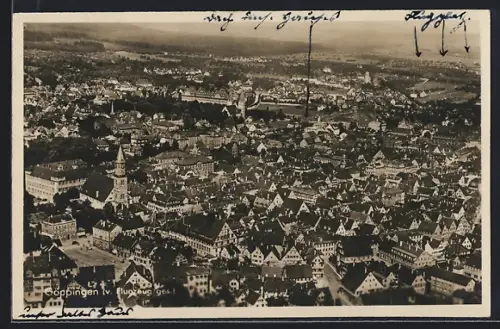 AK Göppingen, Totale aus dem Flugzeug gesehen