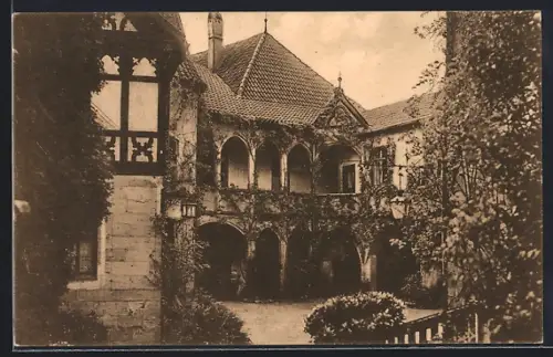 AK Ahorn, Burg Hohenstein - Innenhof