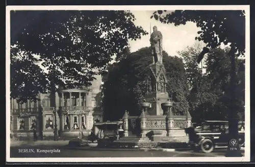 AK Berlin-Tiergarten, Kemperplatz mit Denkmal
