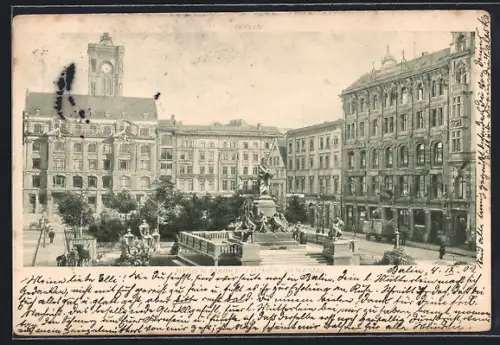 AK Berlin, Neuer Markt mit Luther-Denkmal