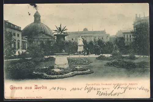 AK Berlin, Opernplatz, Denkmal der Kaiserin Augusta