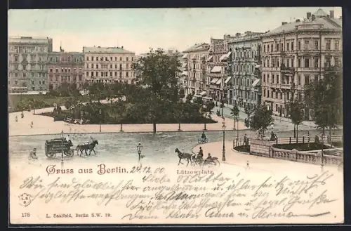 AK Berlin-Tiergarten, Kutschen am Lützowplatz
