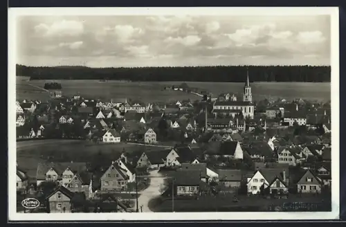 AK Deisslingen, Blick auf die Ortschaft mit Kirche