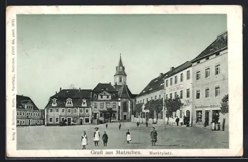 AK Mutzschen, Partie am Marktplatz