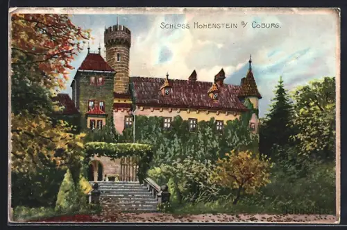 Künstler-AK Ahorn, Schloss Hohenstein