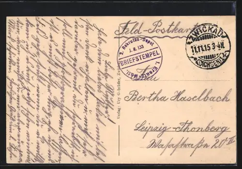 AK Zwickau /Sa., Ortpartie an der Paradiesbrücke