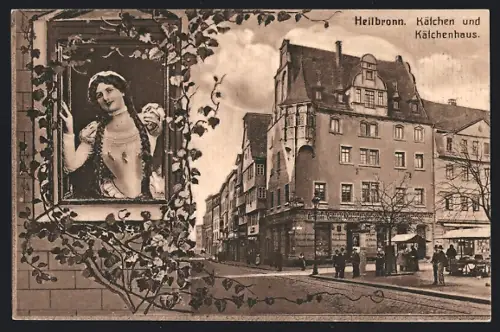 AK Heilbronn, Kätchen und Kätchenhaus, Strassenansicht