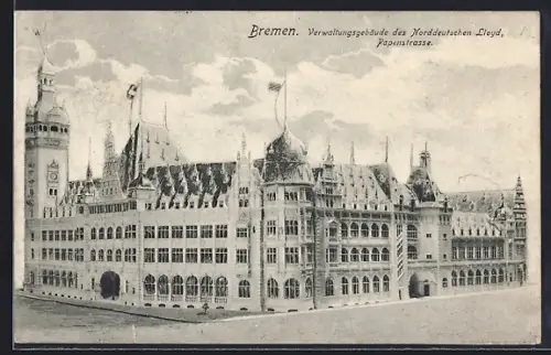 AK Bremen, Verwaltungsgebäude des Norddeutschen Lloyd, Papenstrasse