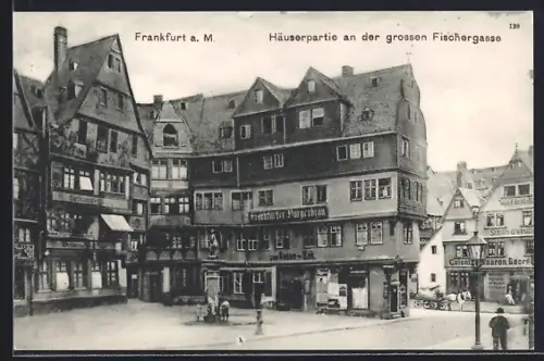AK Alt-Frankfurt, Häuserpartie an der grossen Fischergasse