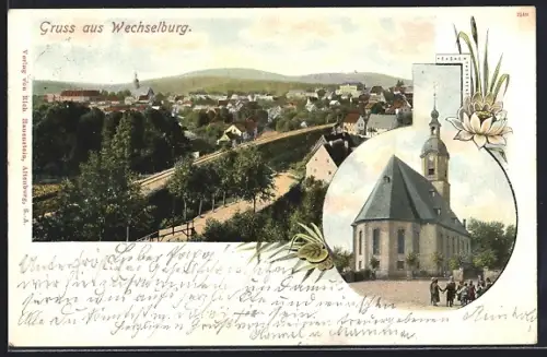 AK Wechselburg, Gesamtansicht, Kirche