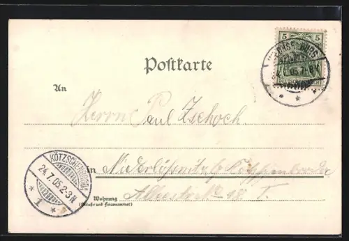 AK Wechselburg, Gesamtansicht, Kirche