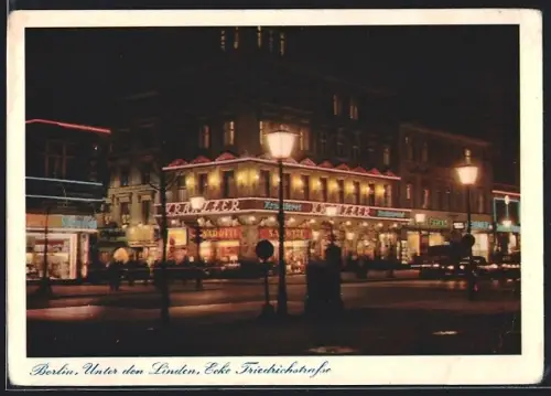 AK Berlin, Unter den Linden Ecke Friedrichstrasse mit Kranzler