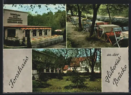 AK Berlin-Wannsee, Gaststätte Forsthaus an der Hubertusbrücke K. Schulze, Stöpchenweg 43 /45