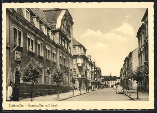 AK Eschweiler, Rosenallee mit Post