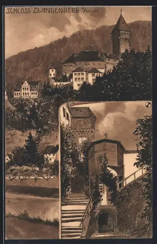 AK Zwingenberg / Neckar, Schloss Zwingenberg