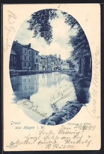 AK Hagen i. W., Partie a. d. Volme