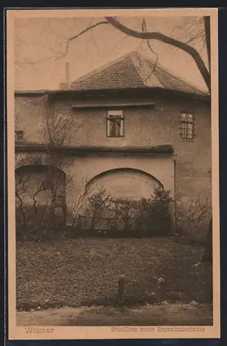 AK Weimar / Thüringen, Schillers erste Begräbnisstätte