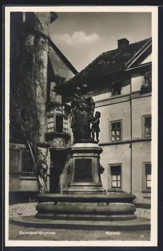 Foto-AK Weimar / Thüringen, Blick auf Dondorfbrunnen