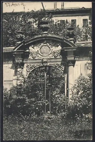 AK Zittau, Partie aus dem geschlossenen Klosterfriedhof