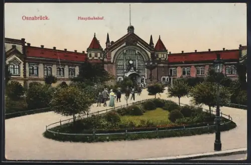 AK Osnabrück, Gesamtansicht des Hauptbahnhofes