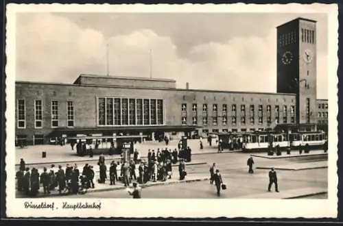 AK Düsseldorf, Hauptbahnhof, Strassenbahn