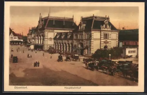 AK Düsseldorf, Partie am Hauptbahnhof