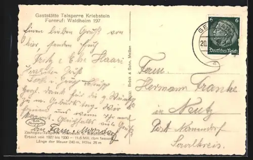 AK Zschopau, Besucher der Talsperre mit Passagierboot