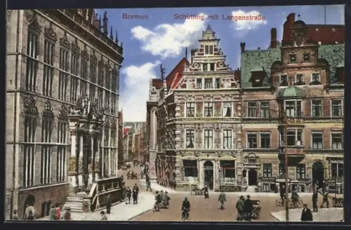 AK Bremen, Schütting mit Langestrasse