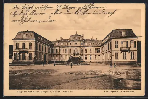 AK Düsseldorf, Gesamtansicht vom Jägerhof