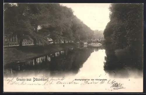 AK Düsseldorf, Stadtgraben an der Königsallee