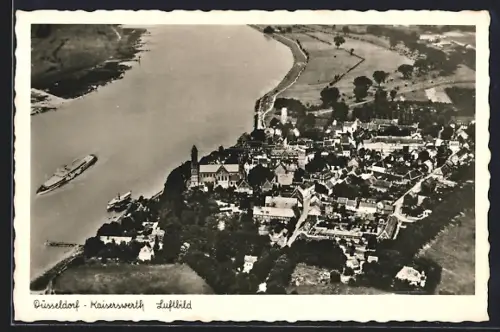 AK Düsseldorf, Kaiserswerth aus der Vogelschau