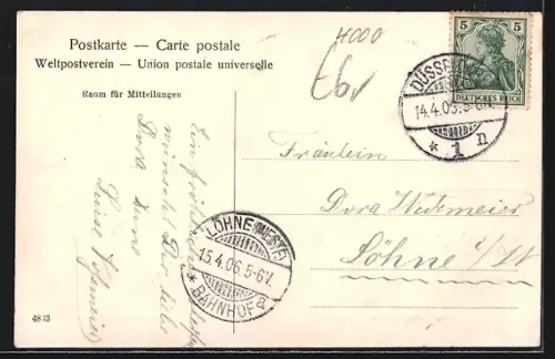 AK Düsseldorf, Partie an der Rochuskirche