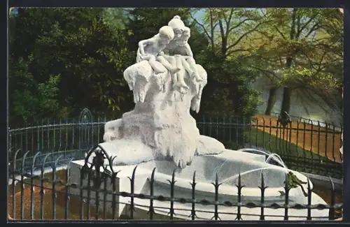 AK Düsseldorf, Blondatbrunnen im Hofgarten
