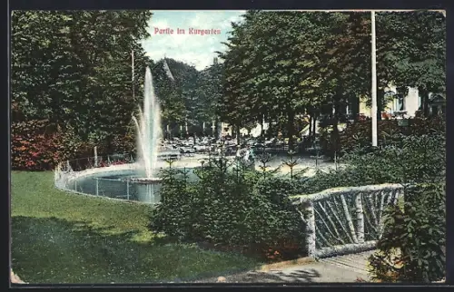 AK Bad Rothenfelde /Teutoburgerwald, Partie im Kurgarten