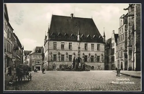 AK Osnabrück, Markt mit Rathaus