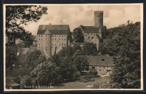 AK Gnandstein i. Sa., Gesamtansicht der Burg