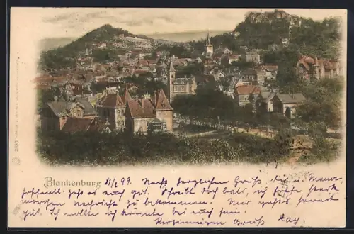 AK Blankenburg / Harz, Blick auf die Ortschaft