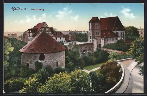 AK Halle a. S., Partie der Moritzburg