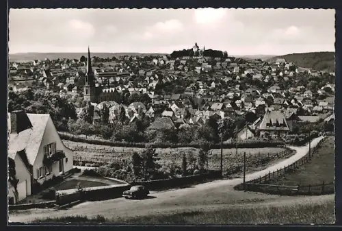 AK Warstein /Sauerland, Ortsansicht mit Kirchturm