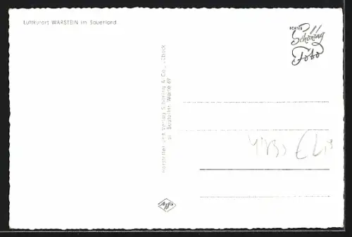 AK Warstein /Sauerland, Ortsansicht mit Kirchturm