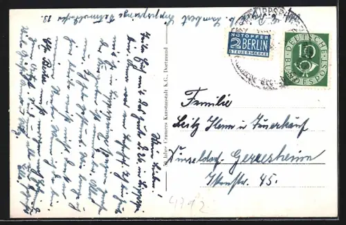 AK Bad Lippspringe, Partien im Ort mit Fischerhütte, Anlagen a. d. Wandelhalle und Liboriusquelle